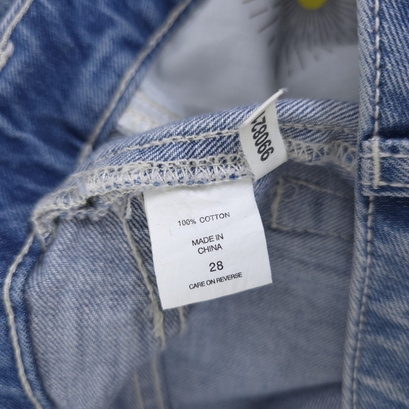 Happy nature, denim, high rise, crop wide leg, jeans, size 28 light wash - Picture 10 of 11